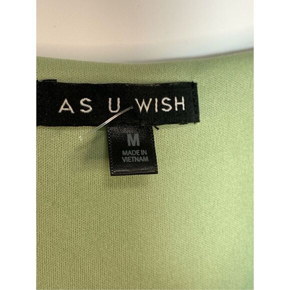 As U Wish Women's Floral Print V-Neck High Low Hem Dress Green Size Medium - Picture 4 of 8